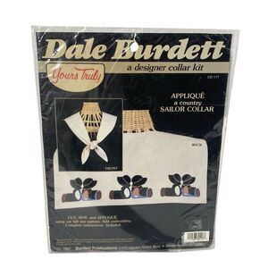 Vintage 1987 Dale Burdett Designer Collar Kit Applique A Country Sailor Collar